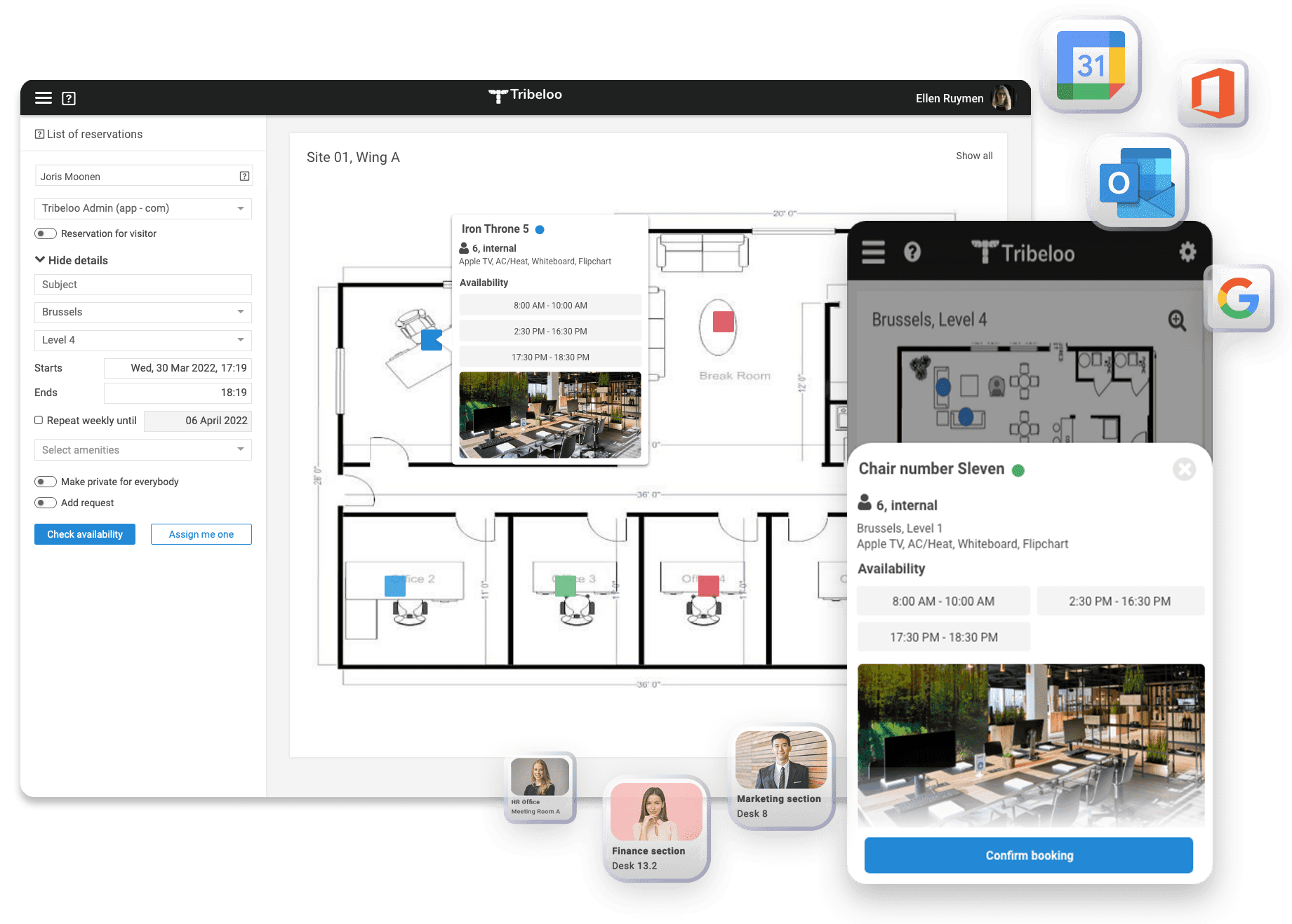 Tribeloo - Desk booking software mobile and desktop app